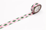 Masking Tape MT écossais rose/vert