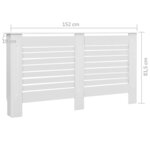 vidaXL Cache-radiateur Blanc 152x19x81 5 cm MDF