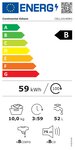 Lave-linge hublot continental edison -  10 kg – moteur induction –  largeur 59 7 cm - 1400 tours/min - blanc