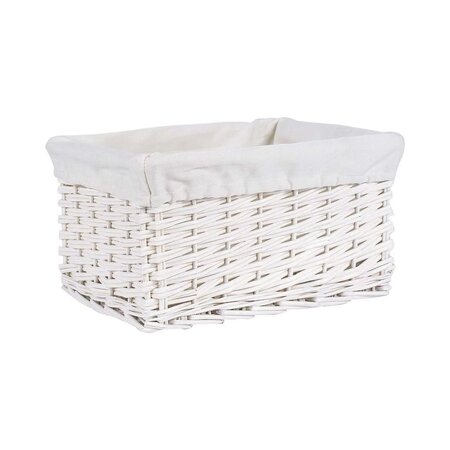 Corbeille de rangement osier blanc