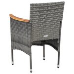 vidaXL Ensemble de salle à manger de jardin 5 Pièces Gris