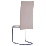 vidaXL Chaises à manger cantilever lot de 2 cappuccino similicuir
