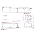 vidaXL Ensemble de meubles TV 6 Pièces Sonoma gris Bois d'ingénierie