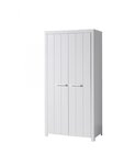 ERIK  Lit simple + sommier + chevet + armoire 2 portes + bureau