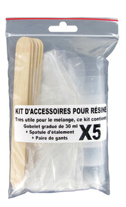 Accessoires pour mélanger la résine