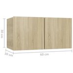 vidaXL Ensemble de meuble TV 7 Pièces Chêne sonoma Aggloméré