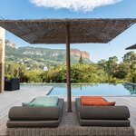 Lot de 2 matelas bain de soleil sormiou cuivre tissu 180x60cm