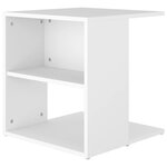 vidaXL Table d'appoint Blanc 45x45x48 cm Aggloméré