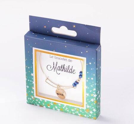 Bracelet mathilde avec perles bleues