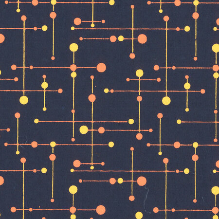 PAPERTREE 50*70 100g STRATEGY INDIGO/ORANGE - Lot de 10 feuilles