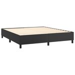 vidaXL Lit à sommier tapissier avec matelas Noir 160x200 cm