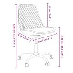 vidaXL Chaise pivotante de salle à manger Gris foncé Tissu