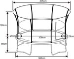 Trampoline de Denver 12ft - Onground - vert