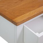 vidaXL Table console 83 x 30 x 73 cm Bois de chêne massif