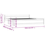 vidaXL Cadre de lit bois massif 160x200 cm