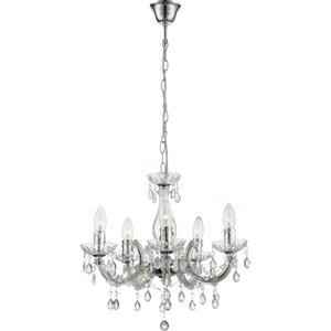 Globo lustre cuimbra ii acrylique chromé transparent 63116-5