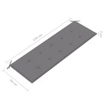 vidaXL Banc de jardin 3 places avec coussin 150 cm Gris Eucalyptus