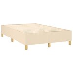 vidaXL Sommier tapissier avec matelas et LED Crème 120x200 cm Tissu
