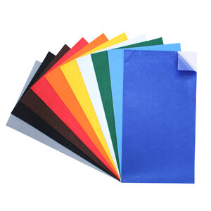 Feutrine adhésive 25 x 45 cm assort. 10 coupons