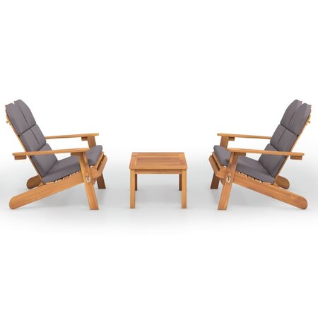 vidaXL Ensemble de salon de jardin Adirondack 3 Pièces bois acacia solide
