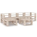 vidaXL Salon palette de jardin 6 Pièces bois de pin