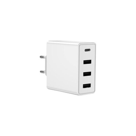 Akashi chargeur secteur 45w 6a usb-c + 3x usb-a