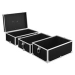 vidaXL Mallette à maquillage 37x24x40 cm Noir Aluminium