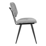 LABEL51 Chaises à manger lot de 2 Lux 49x60x87 cm zinc