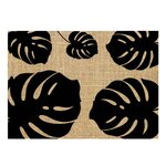 Set de table en toile de jute feuilles 1