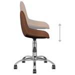 vidaXL Chaises pivotantes à manger lot de 2 marron tissu