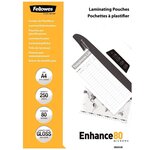 Pochettes à plastifier  format a4  160 mu  pack éco x250 fellowes