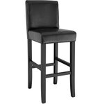 Tectake lot de 4 chaises de bar - noir