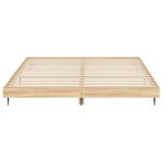 vidaXL Cadre de lit chêne sonoma 120x200 cm bois d'ingénierie