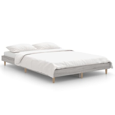 vidaXL Cadre de lit sonoma gris 120x190 cm bois d'ingénierie