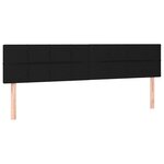 vidaXL Lit à sommier tapissier avec matelas Noir 200x200 cm Tissu