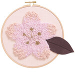 Coffret punch needle fleur de cerisier Ø 21 5 cm