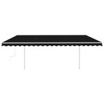 vidaXL Auvent automatique capteur de vent et LED 5x3 5 m Anthracite