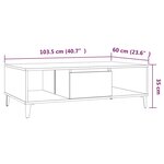 vidaXL Table basse Sonoma gris 103 5x60x35 cm Aggloméré