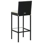 vidaXL Tabourets de bar de jardin et coussins lot de 2 résine tressée