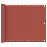 vidaXL Écran de balcon Terre cuite 75x500 cm PEHD