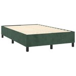 vidaXL Lit à sommier tapissier et matelas Vert foncé 120x200cm Velours
