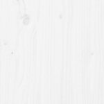 vidaXL Cadre de lit blanc bois massif 140x190 cm