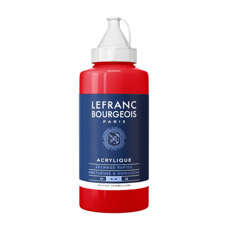 Peinture acrylique en bidon rouge vermillon 750ml - lefranc & bourgeois