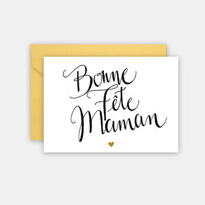 Carte fêtes des mères - calligraphie