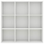 vidaXL Bibliothèque Blanc 98x30x98 cm Aggloméré