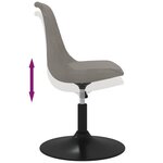 vidaXL Chaises pivotantes à manger lot de 2 Gris clair Velours