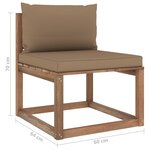 vidaXL Salon palette de jardin 6 Pièces et coussins Bois de pin imprégné