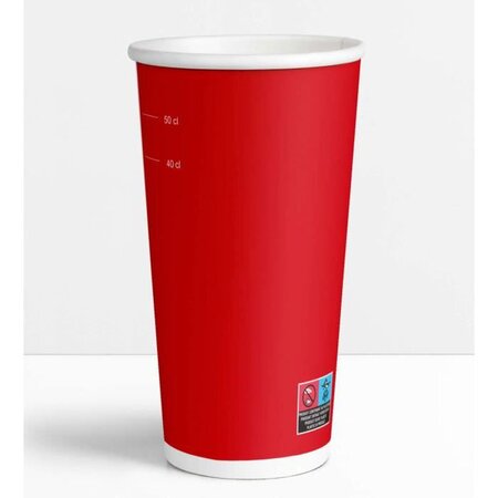 1000 gobelets carton rouge 65 cl 22 oz boissons froides