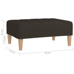 vidaXL Repose-pied Marron foncé 78x56x32 cm Tissu