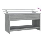 vidaXL Table basse Sonoma gris 102x50x52 5 cm Bois d'ingénierie